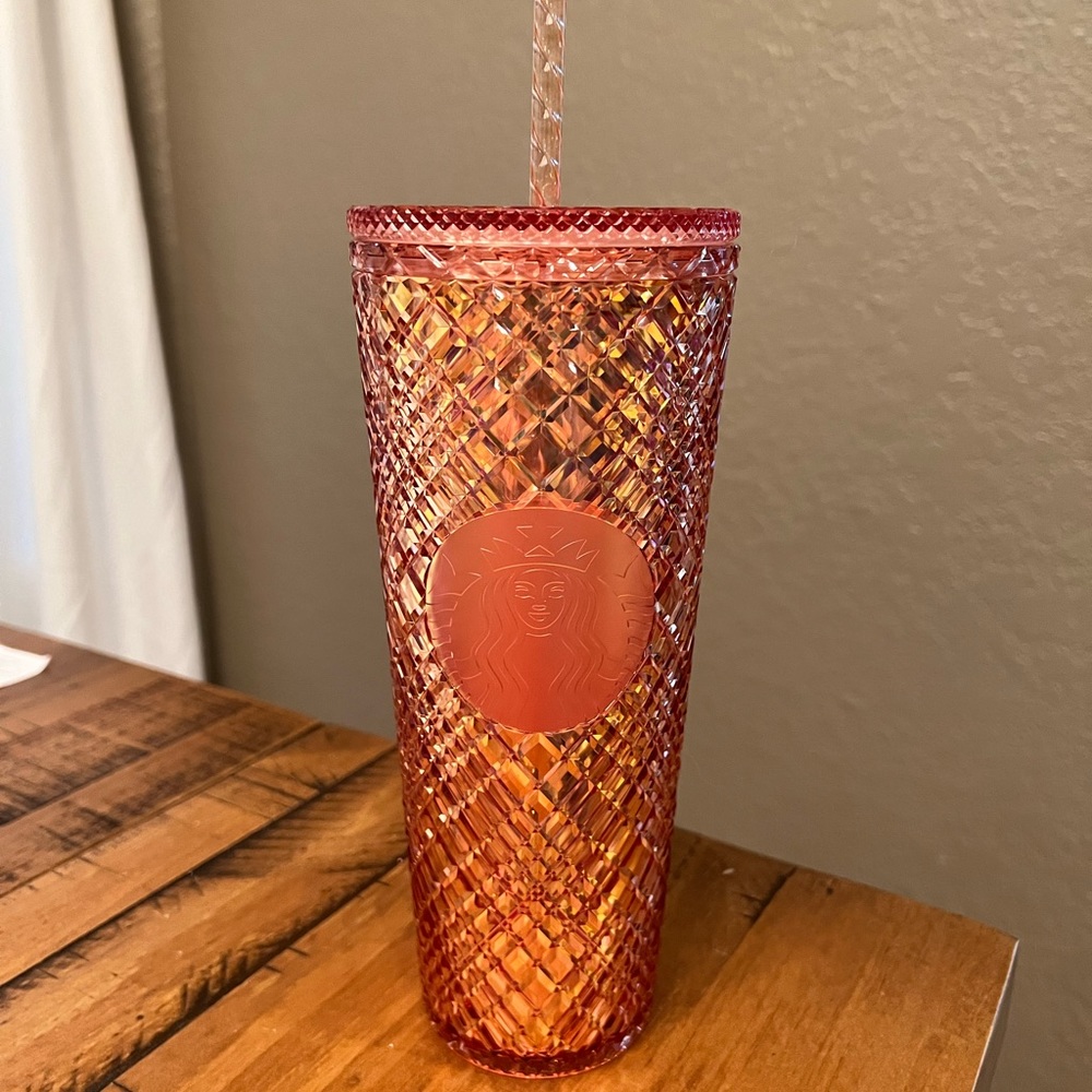 Venti Coral Starbucks cold cup tumbler